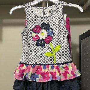 New! Kids flower top/ plant set size 5